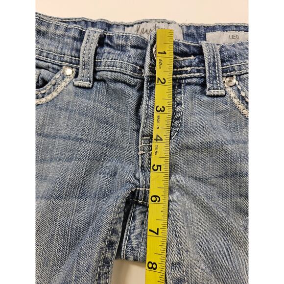 Daytrip leo size 26 raw hem cut off upcycled Denim destroyed shorts y2k 90s - Picture 5 of 6